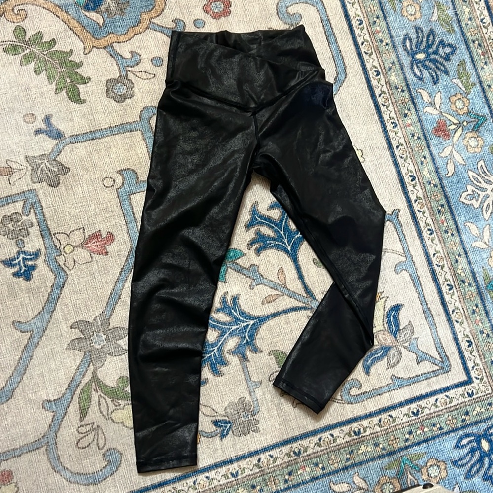 Aerie Offline leather look leggings